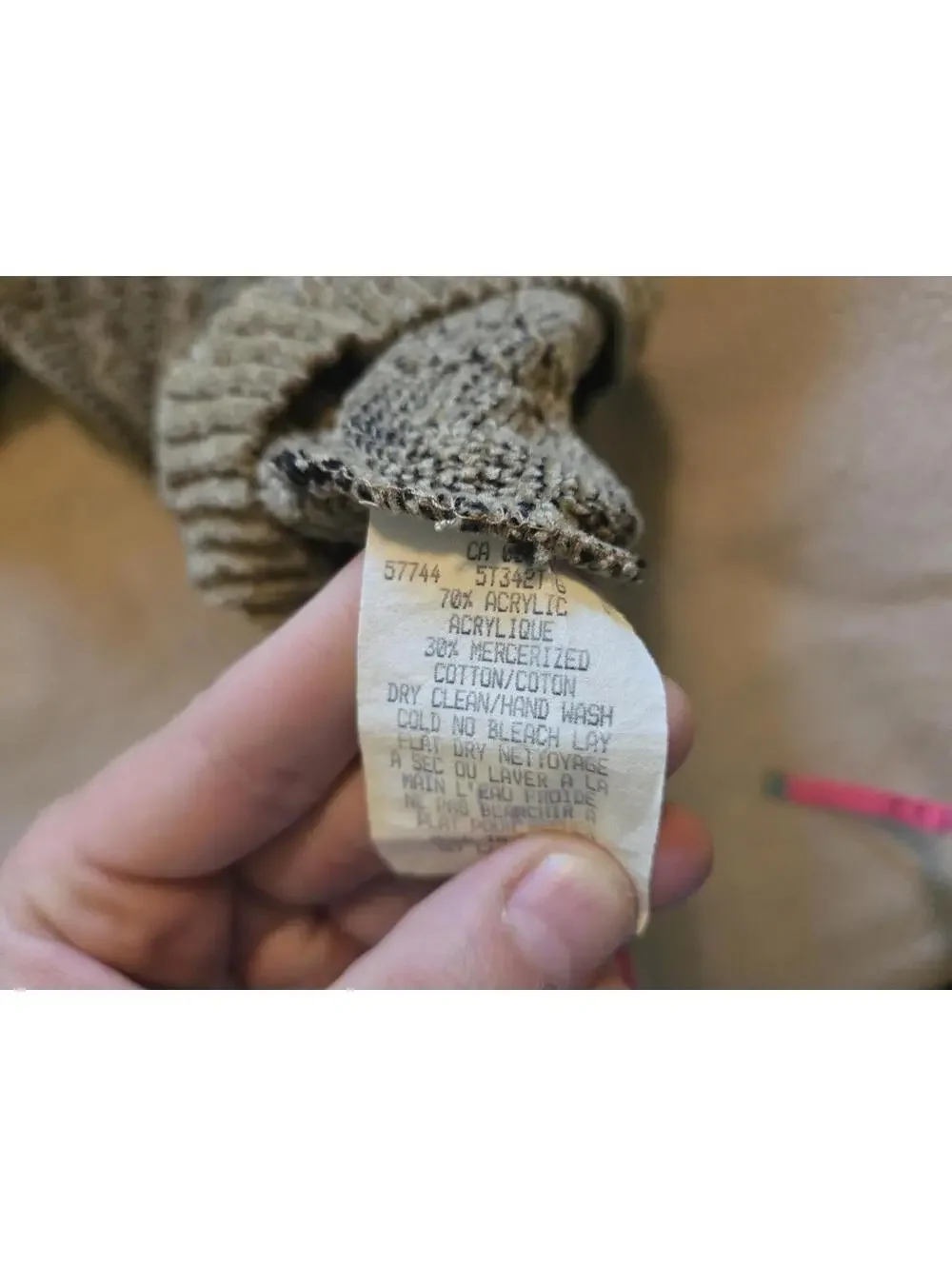 Tundra Sweater L | Textured Neutral Wave Knit - Picture 3 of 8